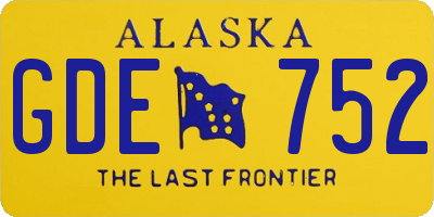 AK license plate GDE752
