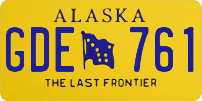 AK license plate GDE761