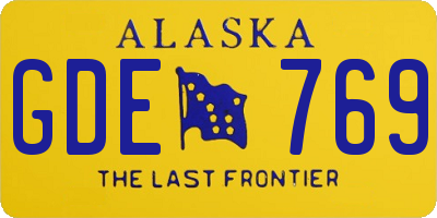 AK license plate GDE769