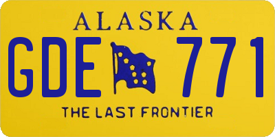 AK license plate GDE771