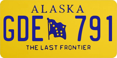 AK license plate GDE791