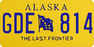 AK license plate GDE814