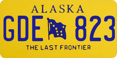 AK license plate GDE823
