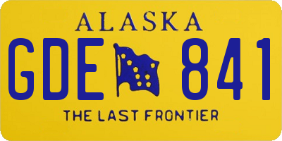 AK license plate GDE841