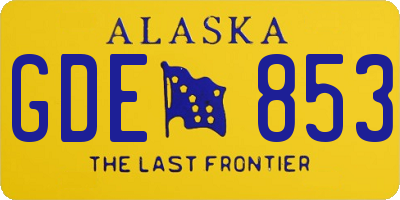 AK license plate GDE853