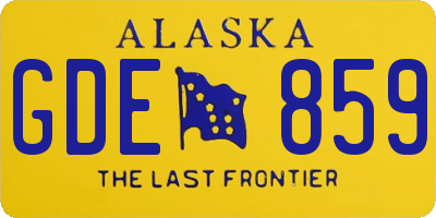 AK license plate GDE859