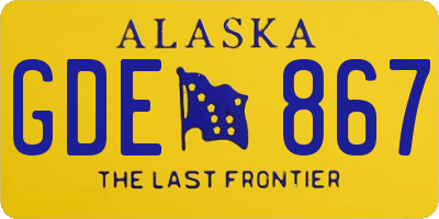AK license plate GDE867