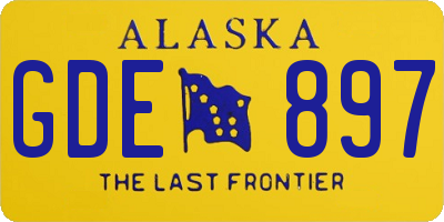 AK license plate GDE897