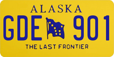 AK license plate GDE901