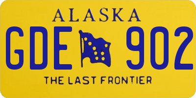 AK license plate GDE902