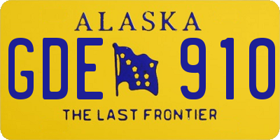 AK license plate GDE910