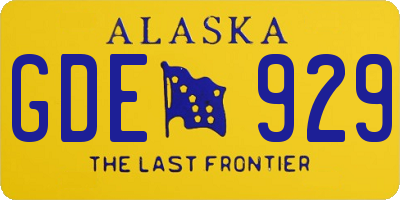 AK license plate GDE929