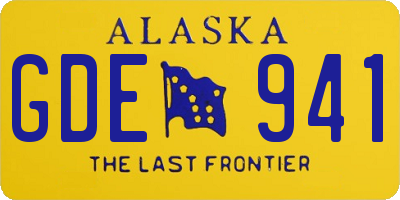 AK license plate GDE941