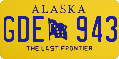 AK license plate GDE943