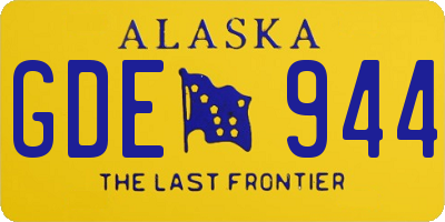 AK license plate GDE944