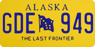 AK license plate GDE949