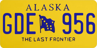 AK license plate GDE956