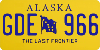 AK license plate GDE966