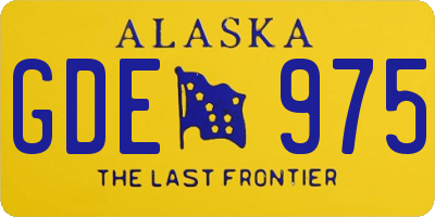 AK license plate GDE975