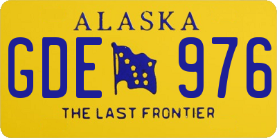 AK license plate GDE976