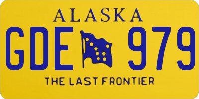 AK license plate GDE979
