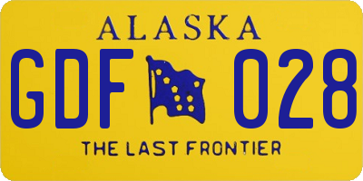 AK license plate GDF028