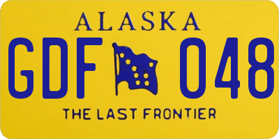 AK license plate GDF048