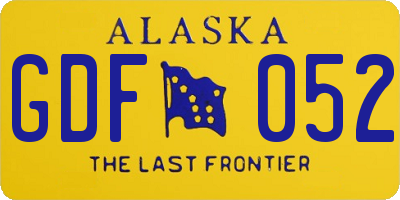 AK license plate GDF052