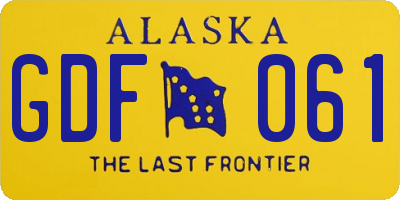 AK license plate GDF061