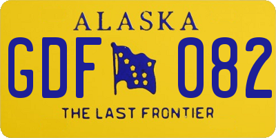 AK license plate GDF082
