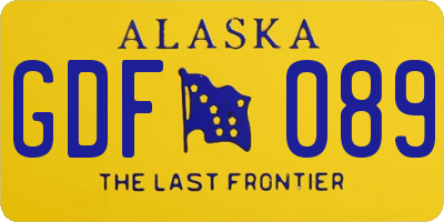 AK license plate GDF089