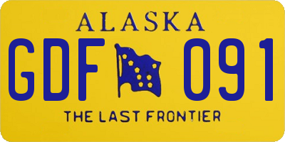 AK license plate GDF091