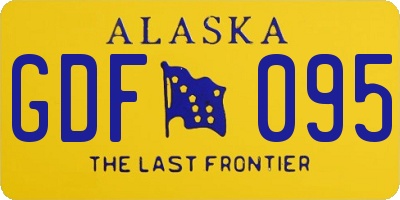AK license plate GDF095