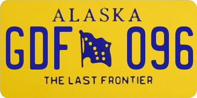 AK license plate GDF096