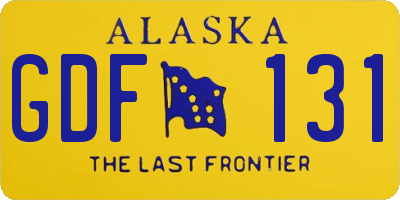 AK license plate GDF131