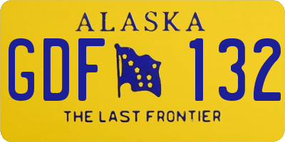 AK license plate GDF132