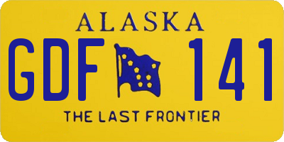 AK license plate GDF141