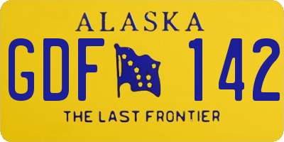AK license plate GDF142