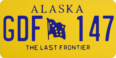 AK license plate GDF147