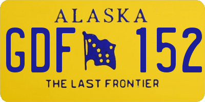 AK license plate GDF152