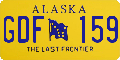 AK license plate GDF159