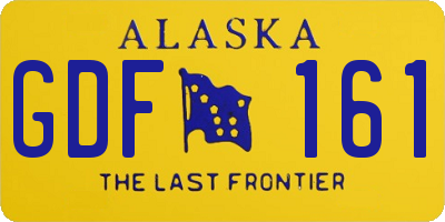AK license plate GDF161