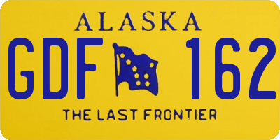 AK license plate GDF162