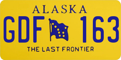 AK license plate GDF163