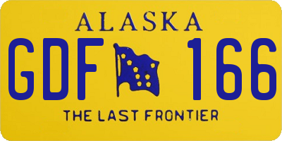 AK license plate GDF166