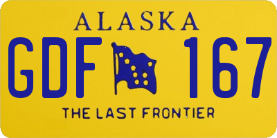 AK license plate GDF167