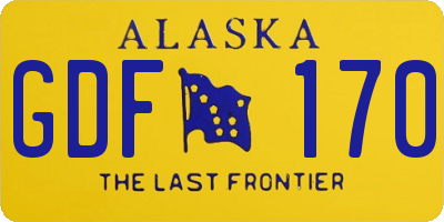 AK license plate GDF170