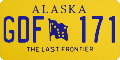 AK license plate GDF171
