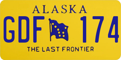AK license plate GDF174