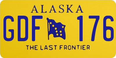 AK license plate GDF176